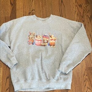Gray Book Lover Sweatshirt EUC